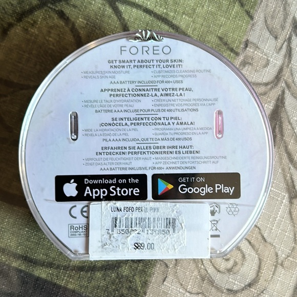 NWT FOREO LUNA fofo facial cleansing massaging brush pearl pink - Picture 10 of 10